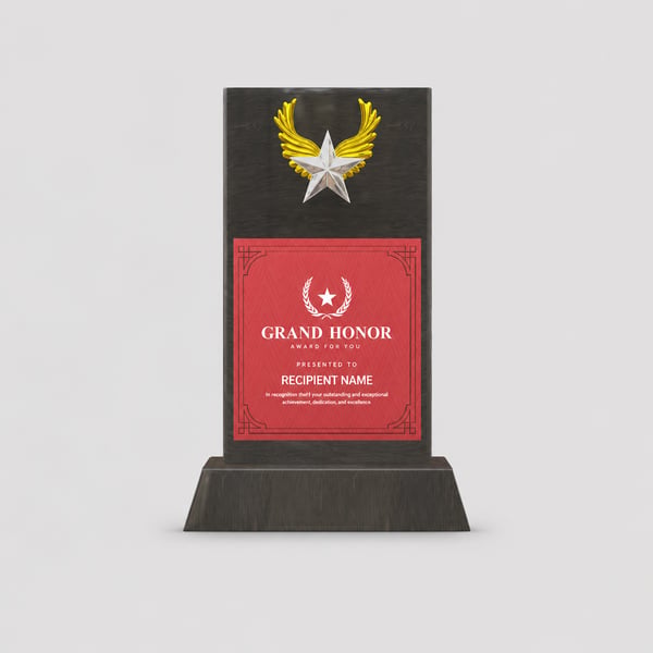 Tribute Serenade Award Design Mocukup