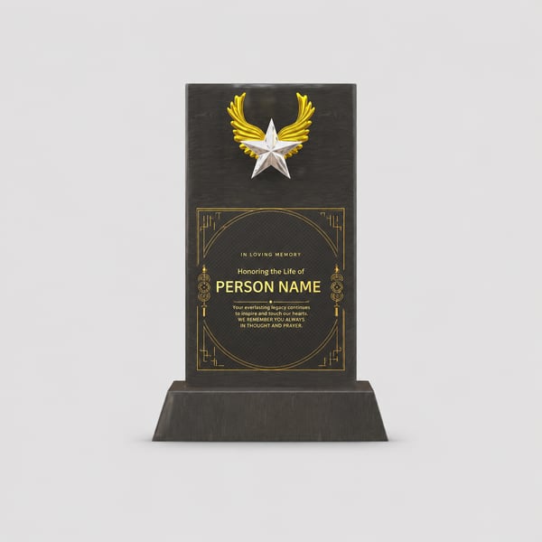 Memorial Serenade Award Design Mocukup