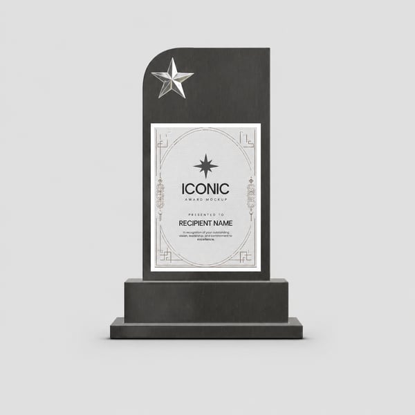 Iconic Eternity Award Design Mocukup