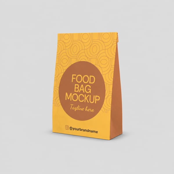 Food Express Bag Packaging Design Mockup