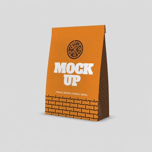 Artisan Takeaway Bag Packaging Design Mockup