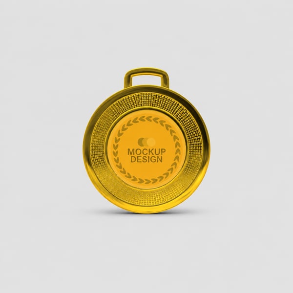 Golden Glory Medal Mockup Design