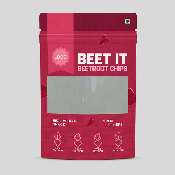 Transparent Spice Sachet Packaging Design Mockup