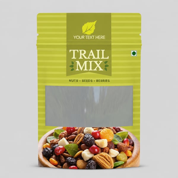 Clean Packaging Transparent Sachet Design Mockup