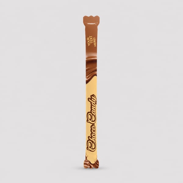 Chocolate Candy Wrapper Packaging Mockup