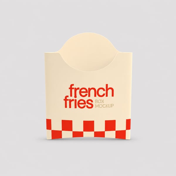 French Fries Takeaway Box Mockup