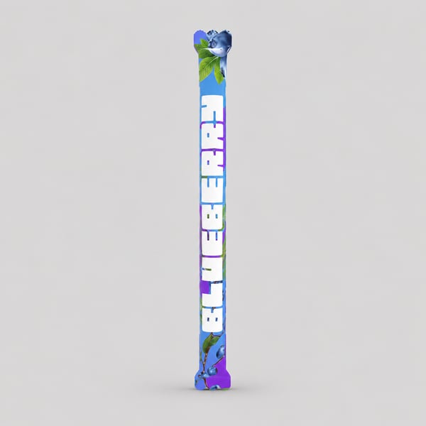 Blueberry Flavored Chocolate Candy Stick Wrapper