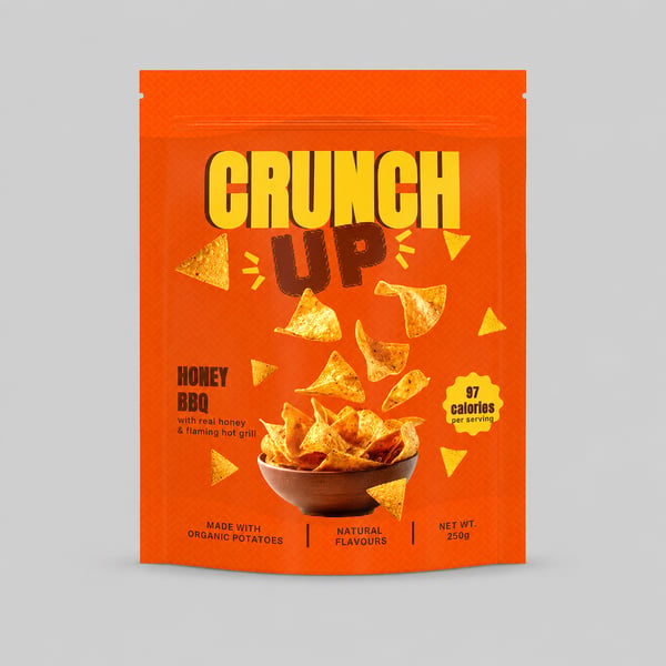 Crunch Up Sachet Design Mockup