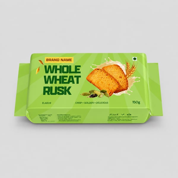 Elachi Rusk Packet Packaging Mockup