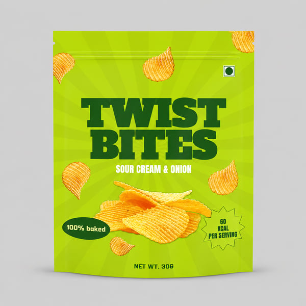 The Snackery Snack Sachet Design Mockup