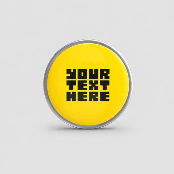 Circular Patterned Button Badge Mockup