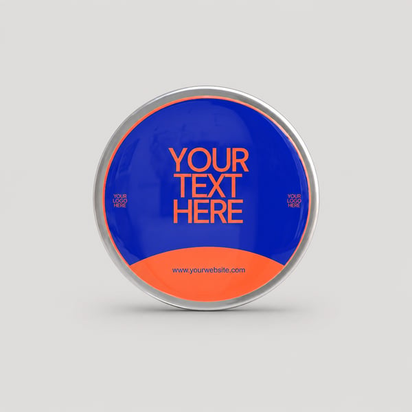 Realistic Round Button Badge Mockup