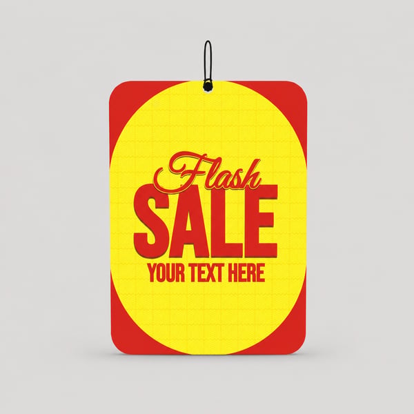 Flash Sale Hanging Display A5 Dangler Mockup