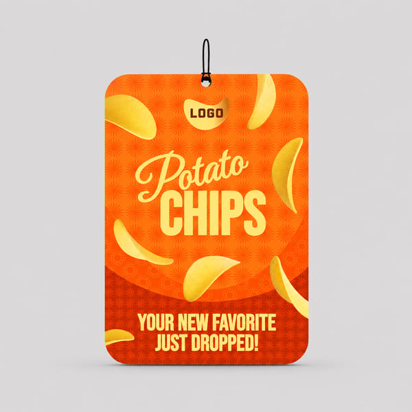 Potato Chips Promotional A5 Dangler Mockup