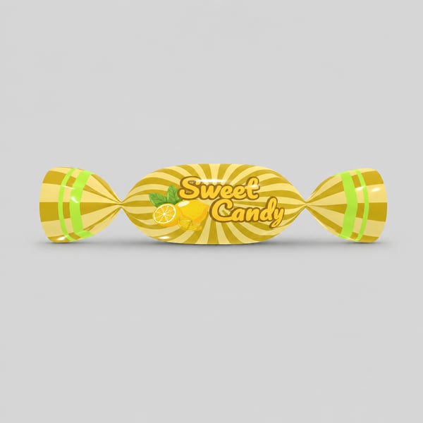 Lemon Flavored Candy Twist Packaging Design