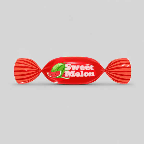 Watermelon Flavored Twisted Candy Packaging