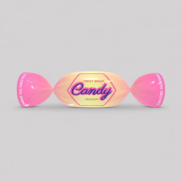Custom Twisted Candy Wrapper Packaging Design
