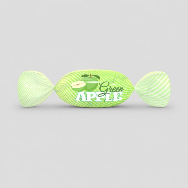Green Apple Twist Candy Packaging Design
