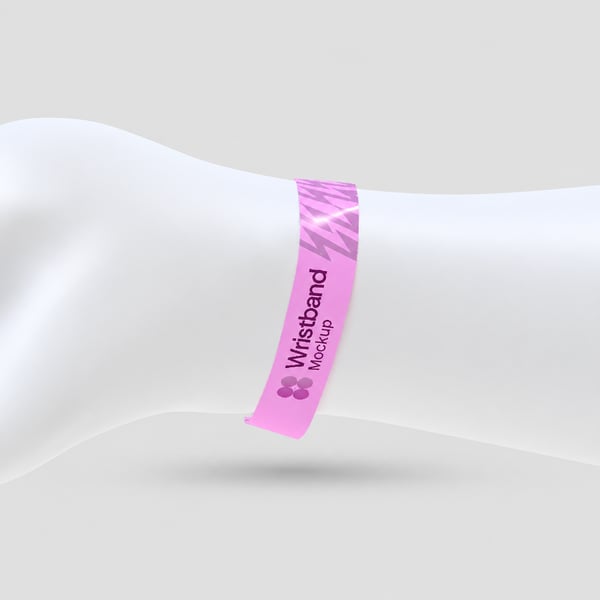 Custom Brand Wristband Mockup