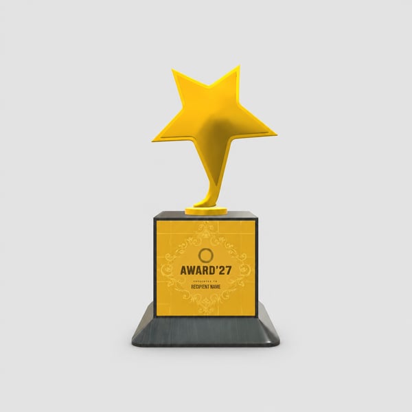 Luxe Star Award Mockup