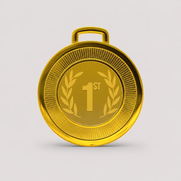 Premium Gold Winner Medal Mockup