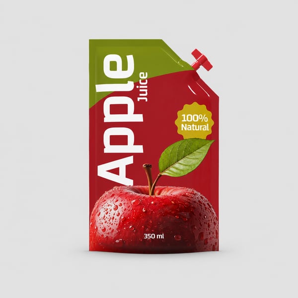 Drinkpouch5Apple Juice Spout Pouch Packaging Mockup