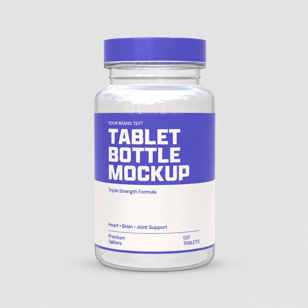 Premium Medicine Bottle Label Mockup
