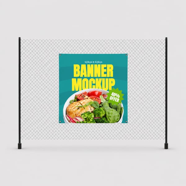 Promotional Square Banner Mockup