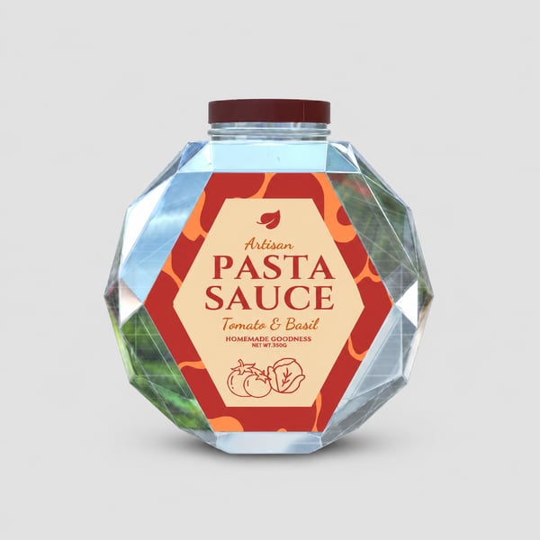 Modern Pasta Sauce Jar Mockup Template