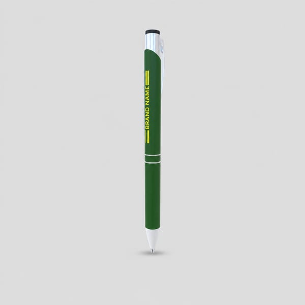 Modern Green Promotional Pen Design Mockup