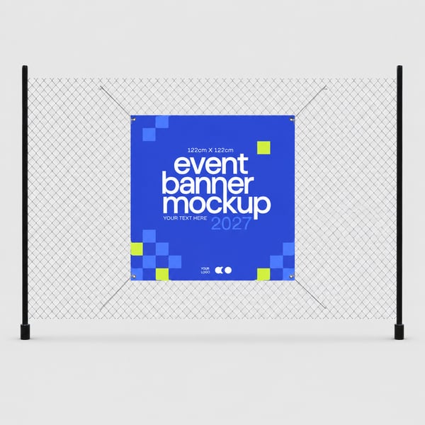 Realistic Outdoor Event Banner Mockup