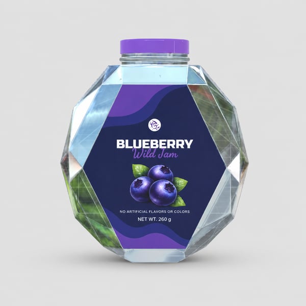 Modern Mixedberry Jar Mockup Template