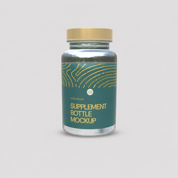 Medicine Tablet Supplement Bottle Mockup