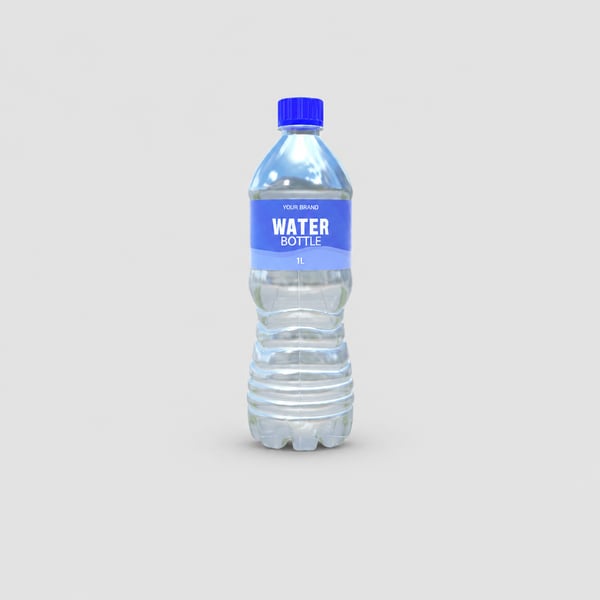 Drinking 1L Water Bottle Mockup Design