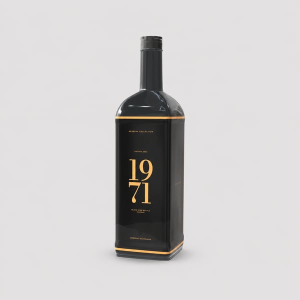 Premium Wine Bottle Packaging Mockup