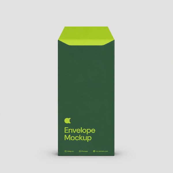 Minimal Vertical Envelope Mockup