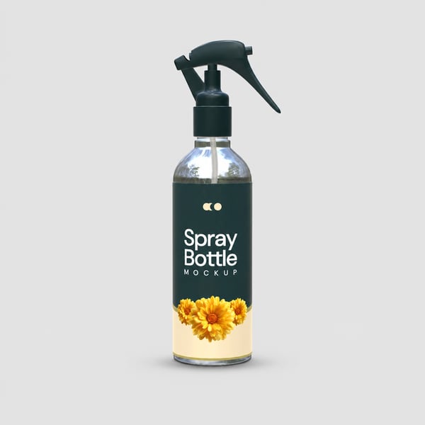 Clear Ant Spray Bottle Mockup