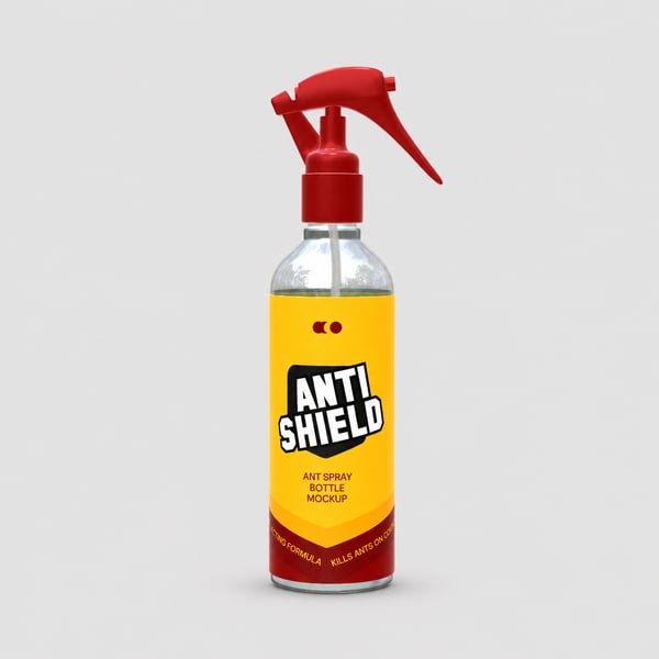Household Ant Spray Bottle Mockup
