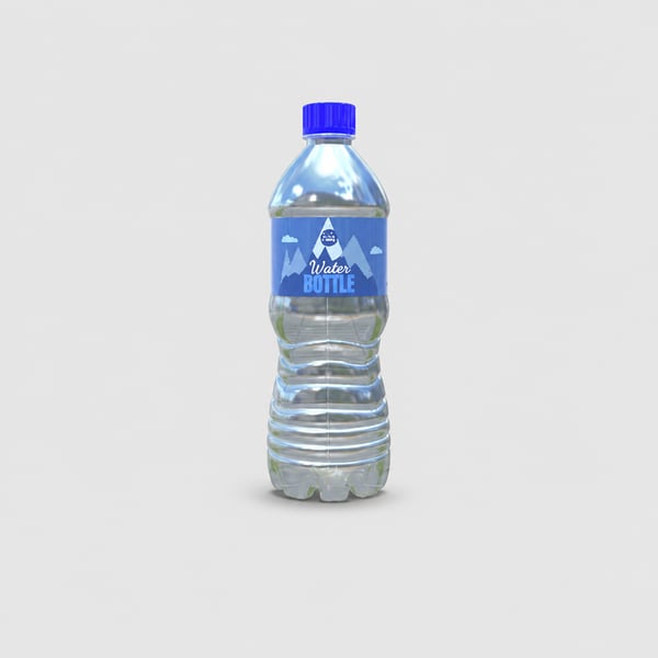 Mountain 1L Water Bottle Mockup Design