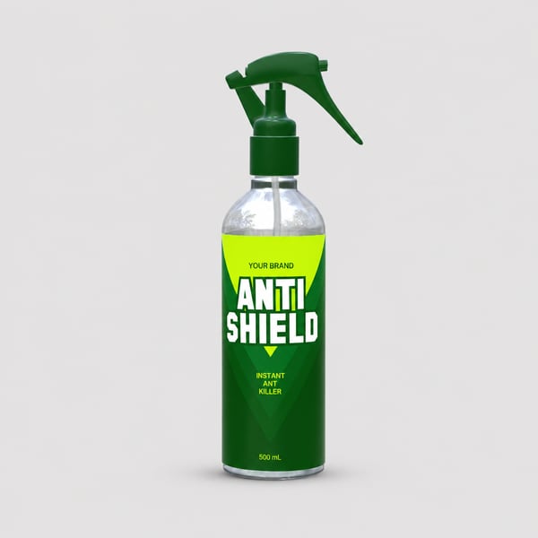 Realistic Pest Control Spray Bottle Mockup