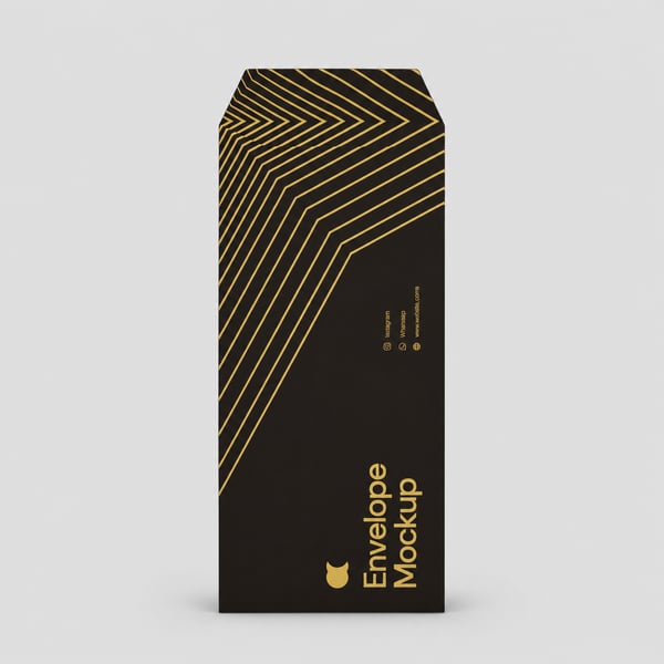 Stationery Vertical Envelope Mockup