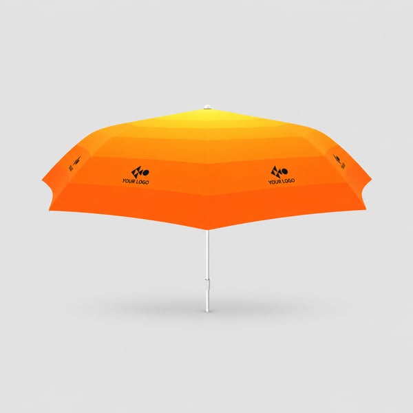 Professional Outdoor Umbrella Branding Design Mockup