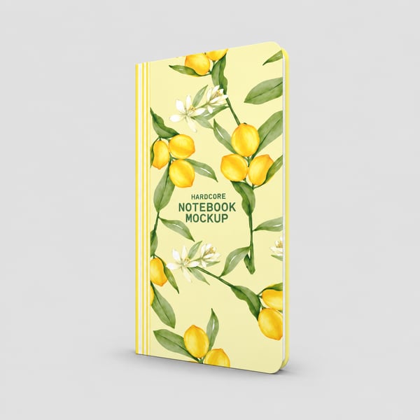Lemon Blossom Hardcover Notebook