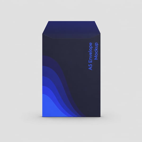 Modern Blue Wave A5 Envelope