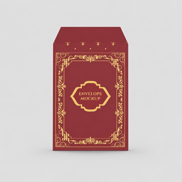 Elegant Gold Foil Ornamental Envelope
