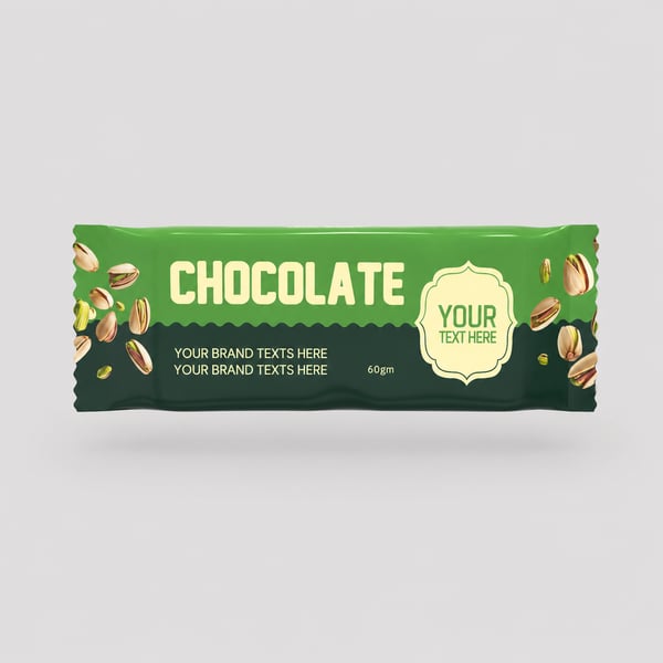 Luxury Pistachio Chocolate Wrapper Design