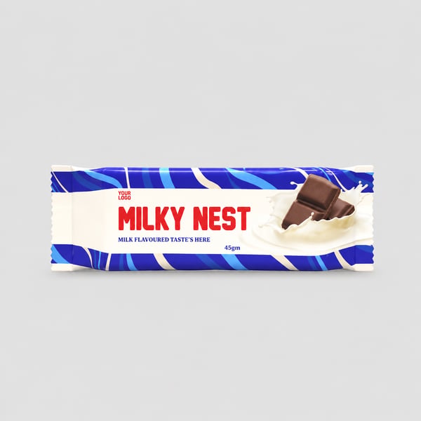 Milkynest Chocolate Bar Packaging Template