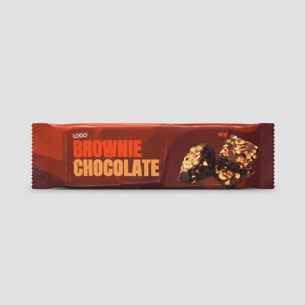Brownie Chocolate Bar Packaging Template