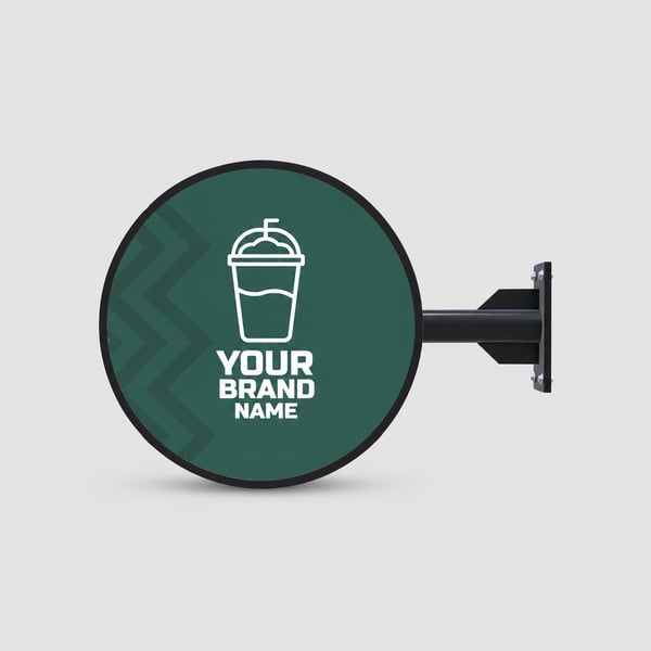 Green Signage Round Shape