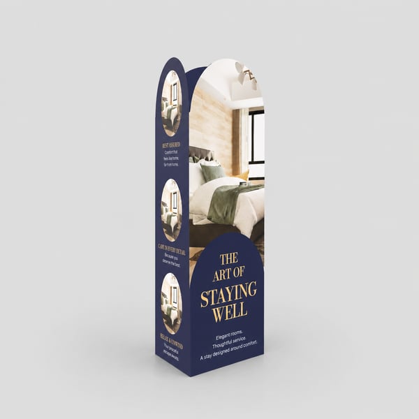 Luxury Hotel 3 Face Tent Card Mockup
